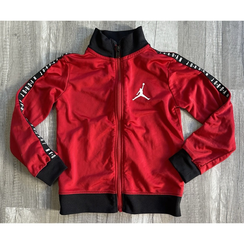 Air Jordan Boys 4T Red Full-Zip Track Jacket Athletic Warm-Up Jacket - Picture 2 of 11